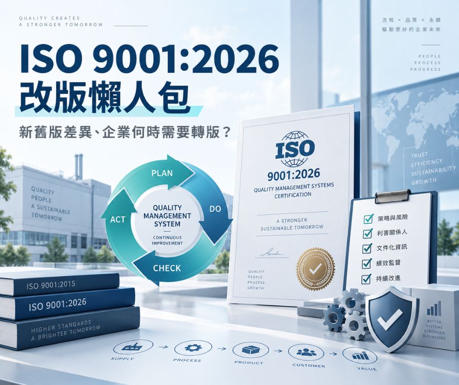 ISO 9001:2026 改版懶人包-新舊版差異、企業何時需要轉版？ | 大人提、ESG輔導、搭配補助計畫、ISO驗證